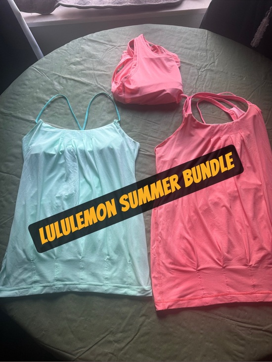 lululemon athletica Tops - Lululemon Summer Tank Bundle - Coral Pink & Mint